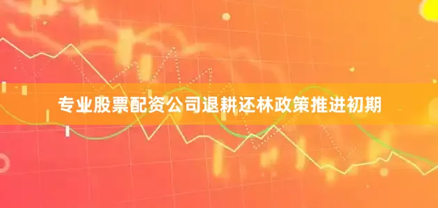 专业股票配资公司退耕还林政策推进初期