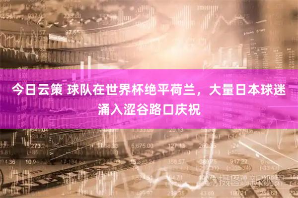 今日云策 球队在世界杯绝平荷兰，大量日本球迷涌入涩谷路口庆祝